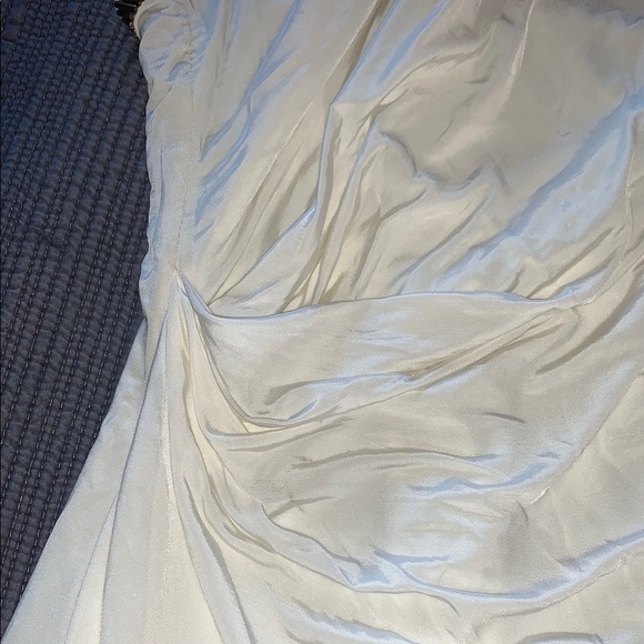 BNWOT Stylish White Dress with Gold Detailing By BEBE - Picture 11 of 11